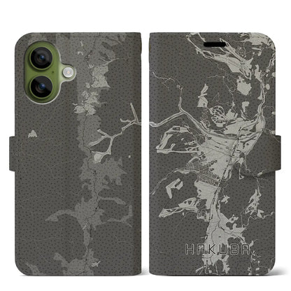 【白馬（長野県）】地図柄iPhoneケース（手帳タイプ）