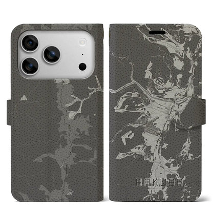 【白馬（長野県）】地図柄iPhoneケース（手帳タイプ）