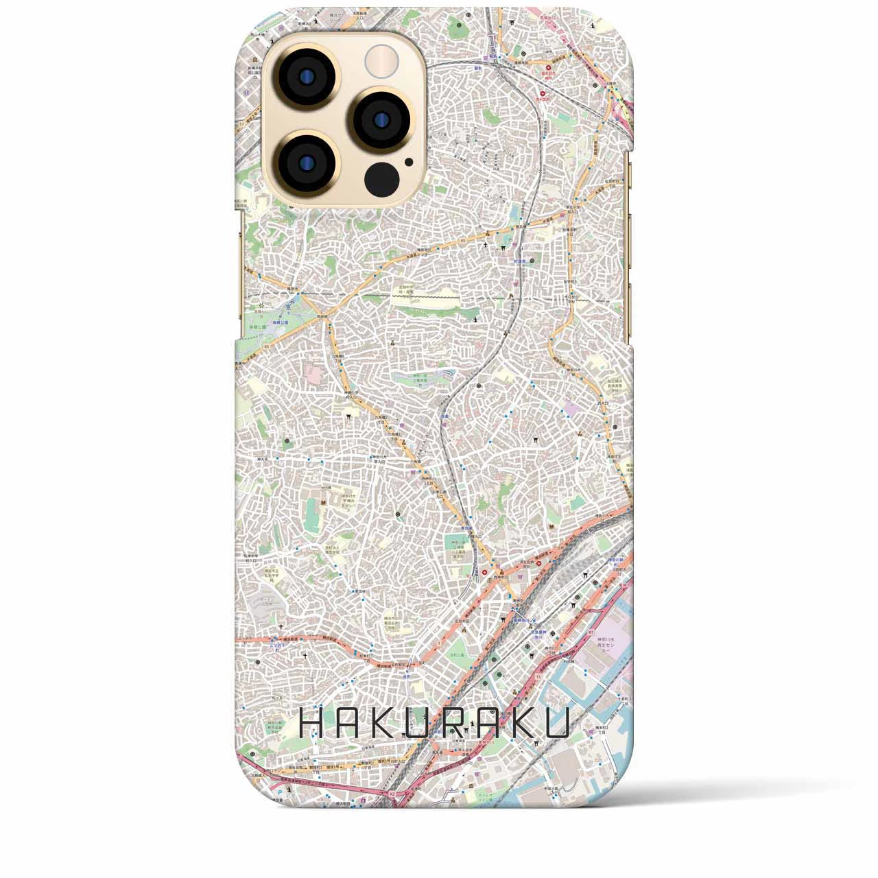 【白楽（神奈川県）】地図柄iPhoneケース（バックカバータイプ）