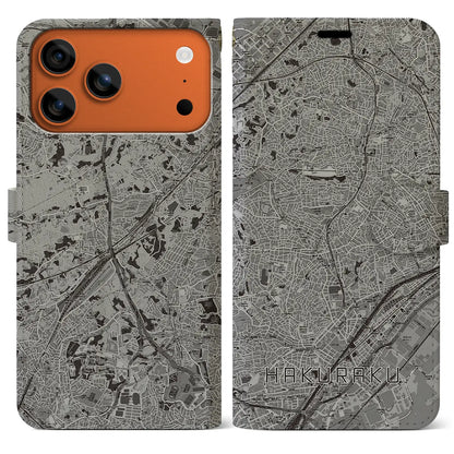 【白楽（神奈川県）】地図柄iPhoneケース（手帳タイプ）