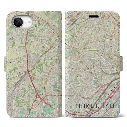 【白楽（神奈川県）】地図柄iPhoneケース（手帳タイプ）