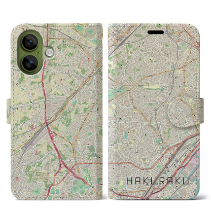 【白楽（神奈川県）】地図柄iPhoneケース（手帳タイプ）