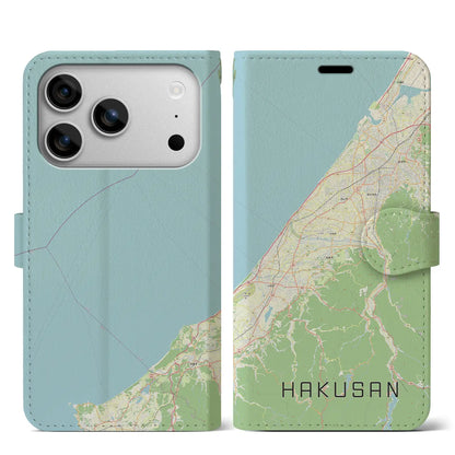 【白山（石川県）】地図柄iPhoneケース（手帳タイプ）