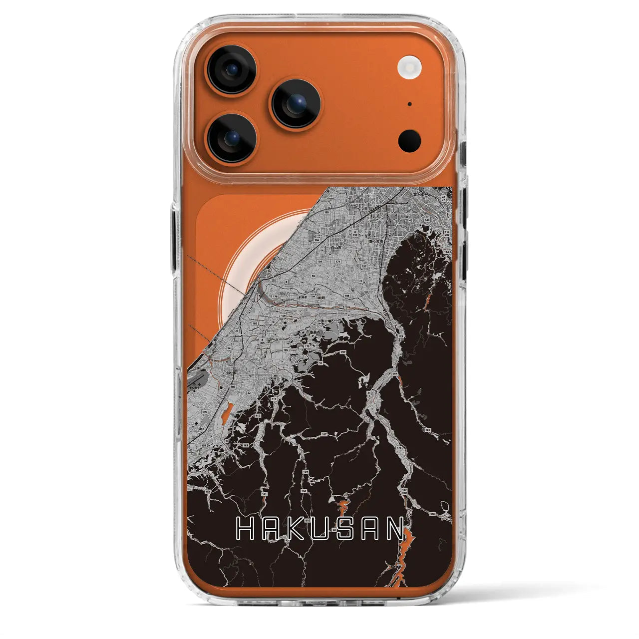 【白山（石川県）】地図柄iPhoneケース（MagSafeタイプ）