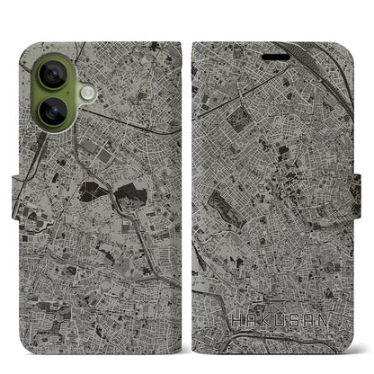 【白山（東京都）】地図柄iPhoneケース（手帳タイプ）