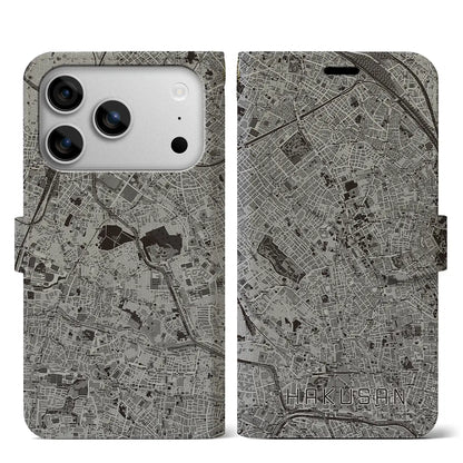 【白山（東京都）】地図柄iPhoneケース（手帳タイプ）