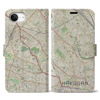 【白山（東京都）】地図柄iPhoneケース（手帳タイプ）