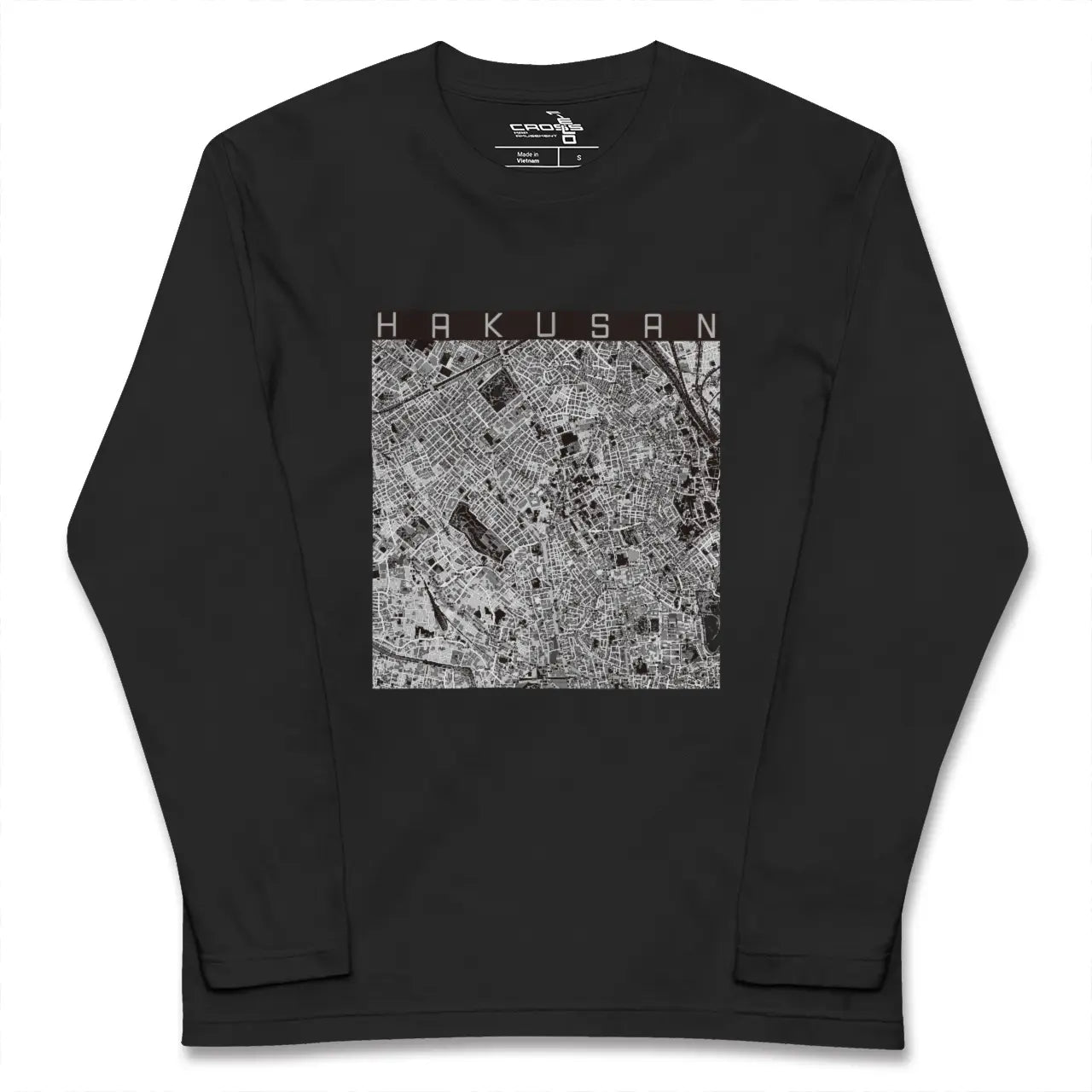 【白山（東京都）】地図柄ロングスリーブTシャツ