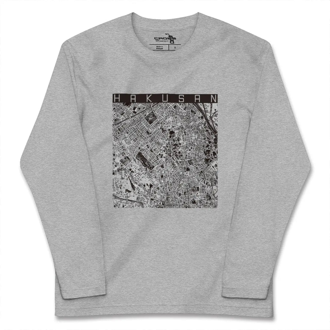 【白山(東京都)】地図柄ロングスリーブTシャツ
