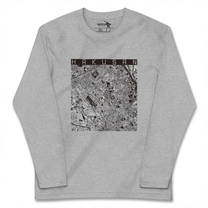 【白山（東京都）】地図柄ロングスリーブTシャツ