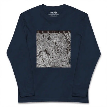 【白山（東京都）】地図柄ロングスリーブTシャツ