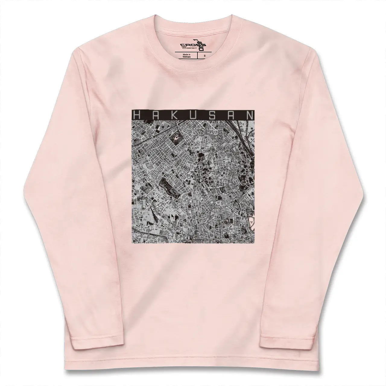 【白山（東京都）】地図柄ロングスリーブTシャツ