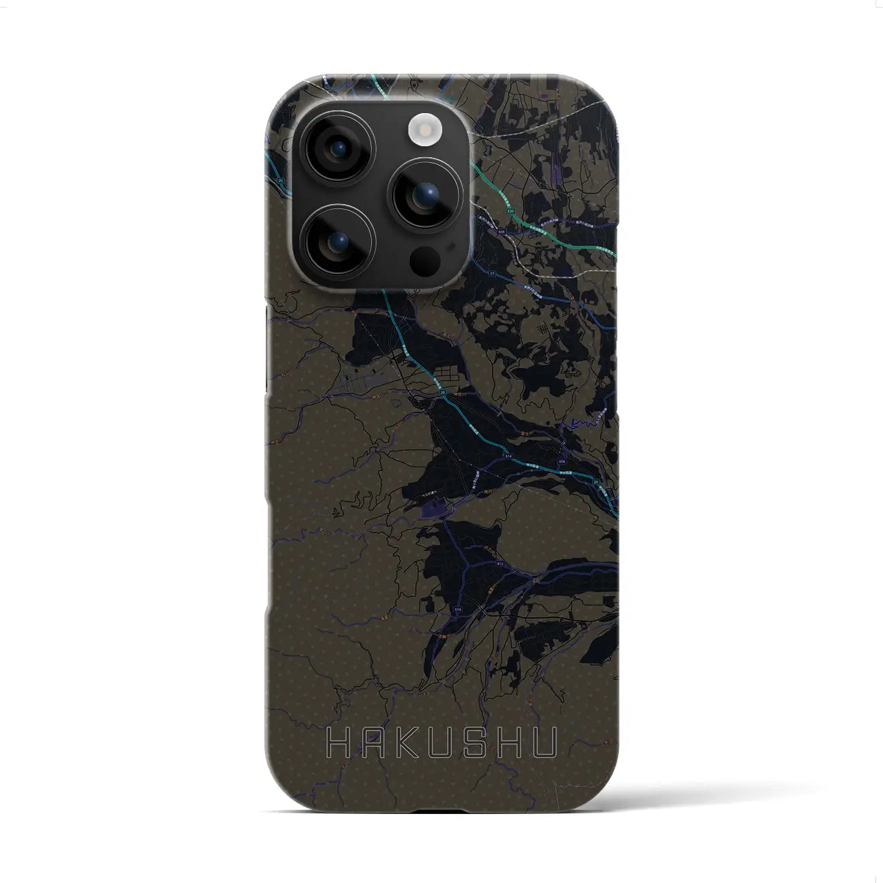 【白州（山梨県）】地図柄iPhoneケース（バックカバータイプ）
