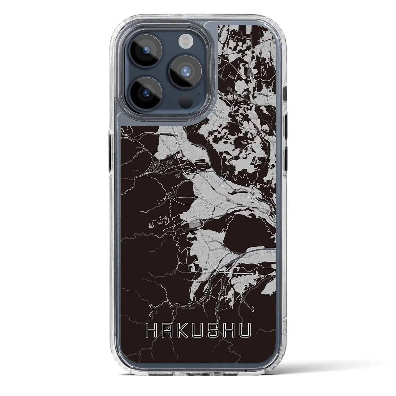 【白州（山梨県）】地図柄iPhoneケース（MagSafeタイプ）