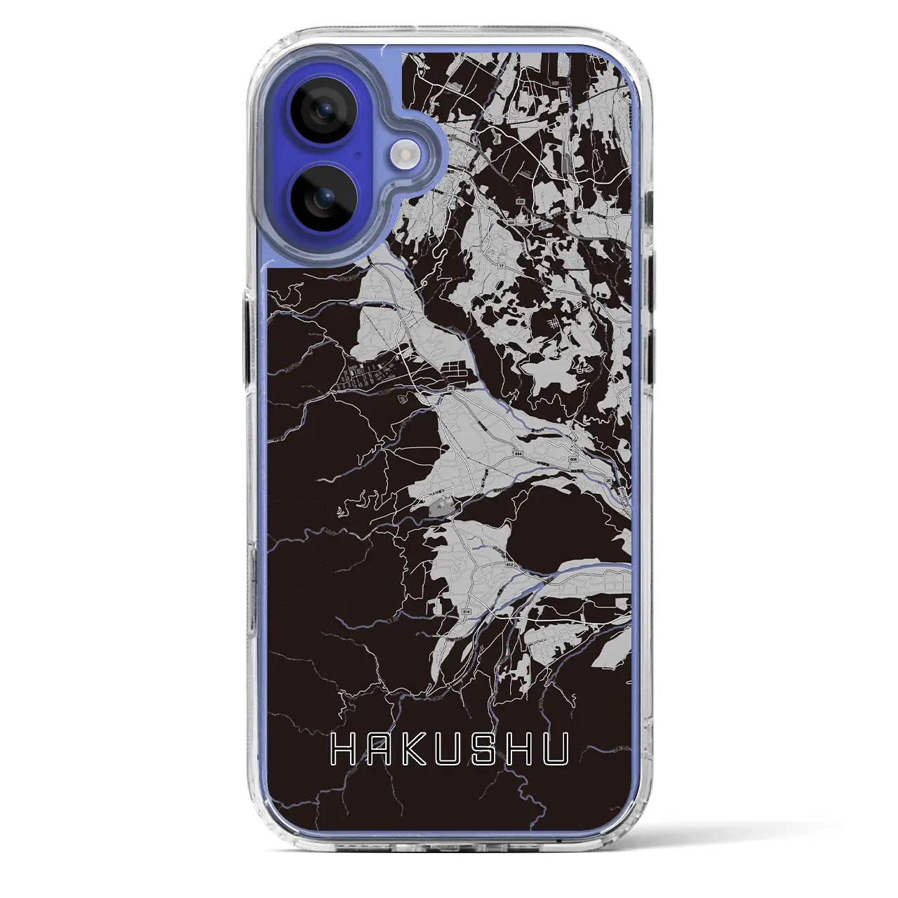 【白州（山梨県）】地図柄iPhoneケース（MagSafeタイプ）