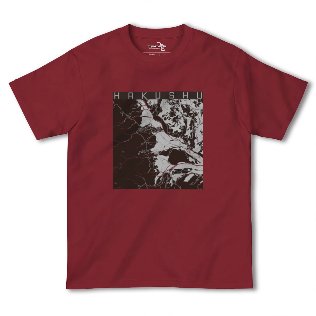 【白州(山梨県)】地図柄ヘビーウェイトTシャツ