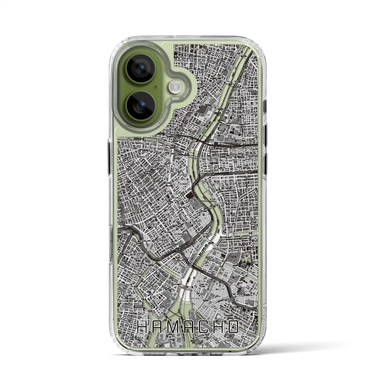 【浜町（東京都）】地図柄iPhoneケース（MagSafeタイプ）