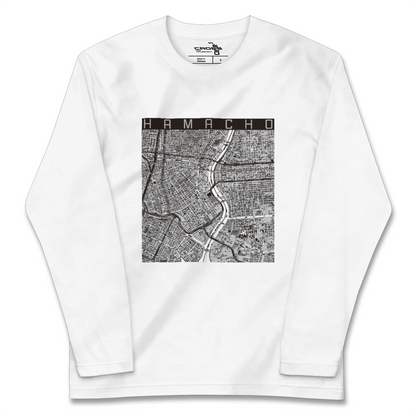 【浜町（東京都）】地図柄ロングスリーブTシャツ