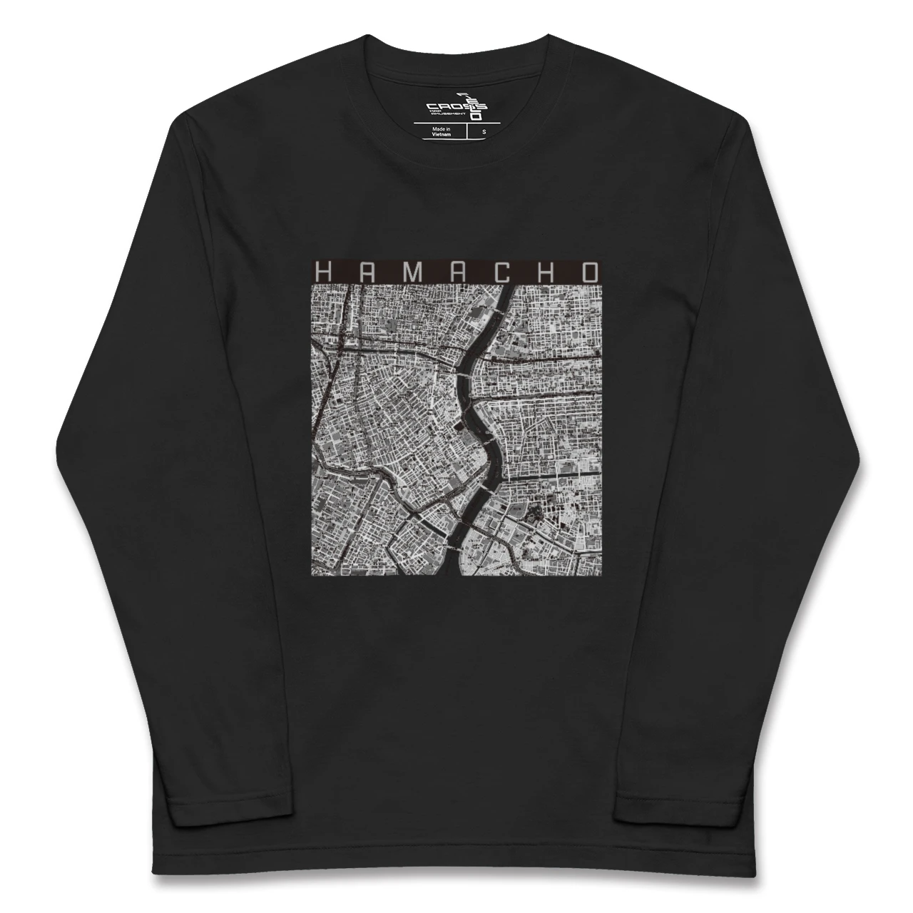 【浜町（東京都）】地図柄ロングスリーブTシャツ