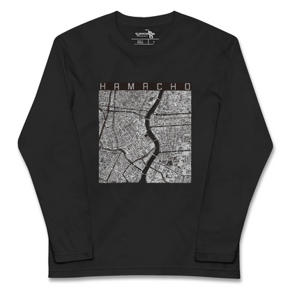 【浜町（東京都）】地図柄ロングスリーブTシャツ