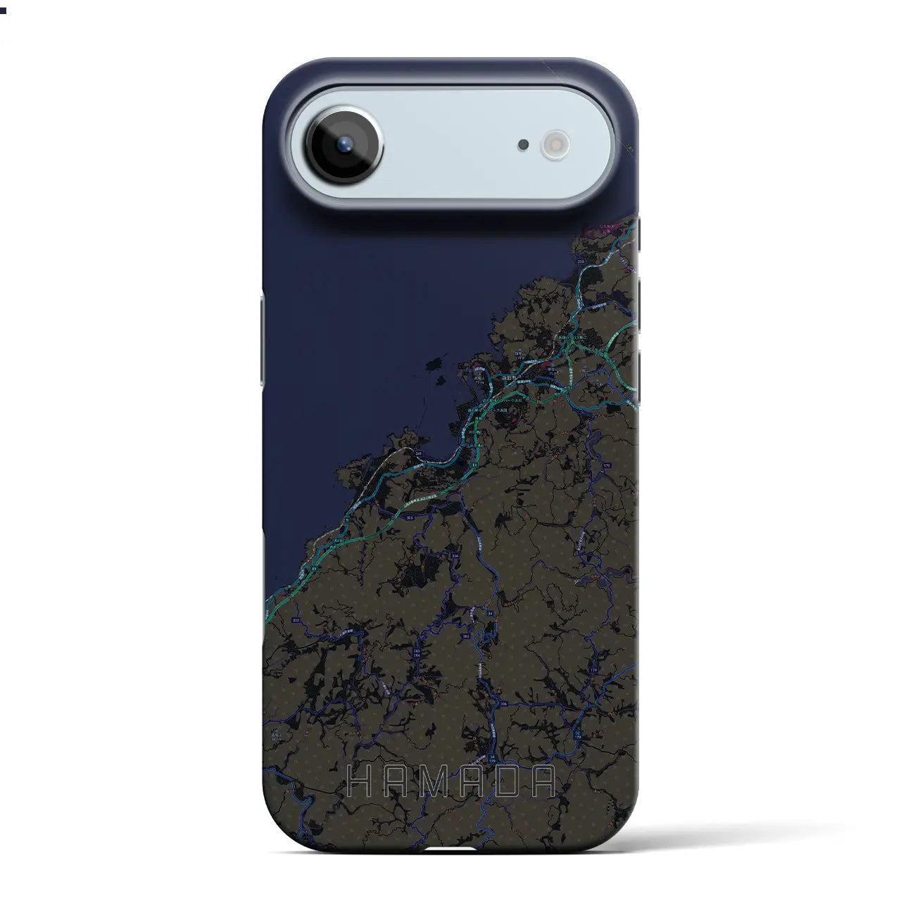 【浜田（島根県）】地図柄iPhoneケース（バックカバータイプ）