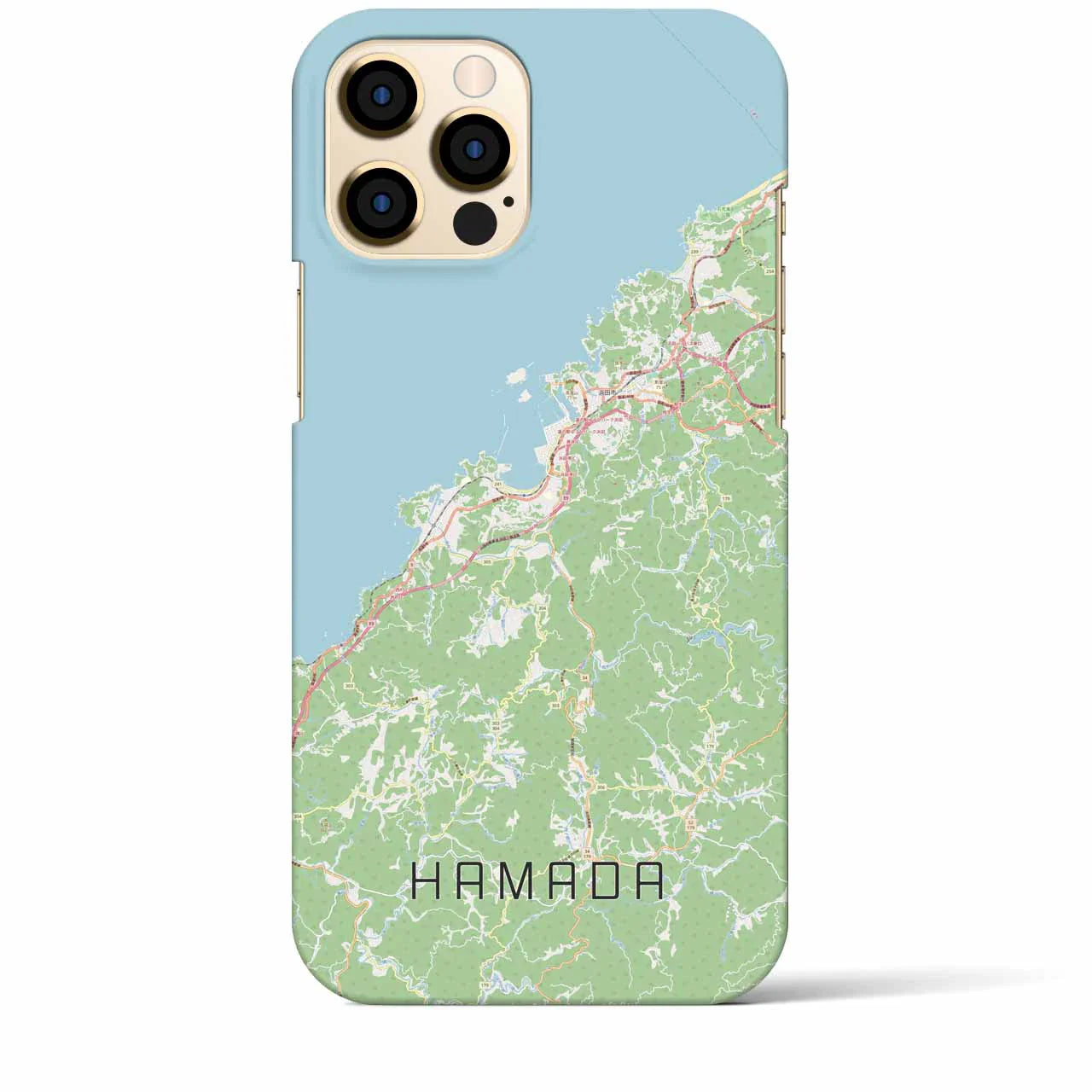 【浜田（島根県）】地図柄iPhoneケース（バックカバータイプ）