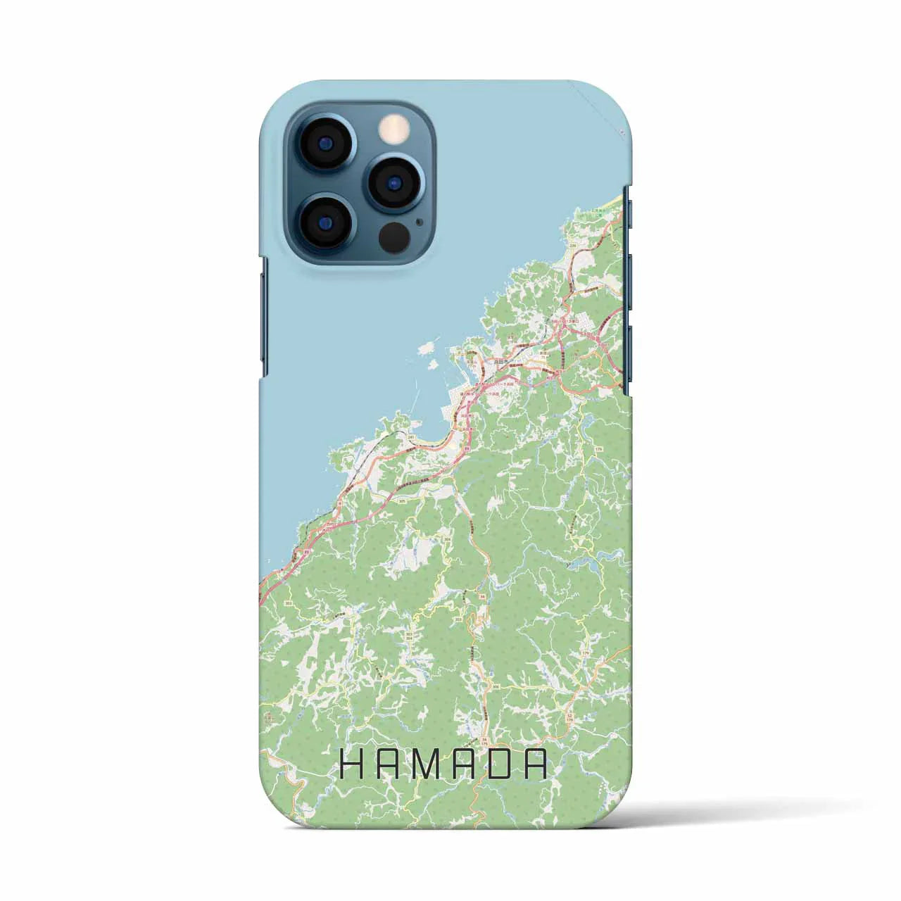 【浜田（島根県）】地図柄iPhoneケース（バックカバータイプ）