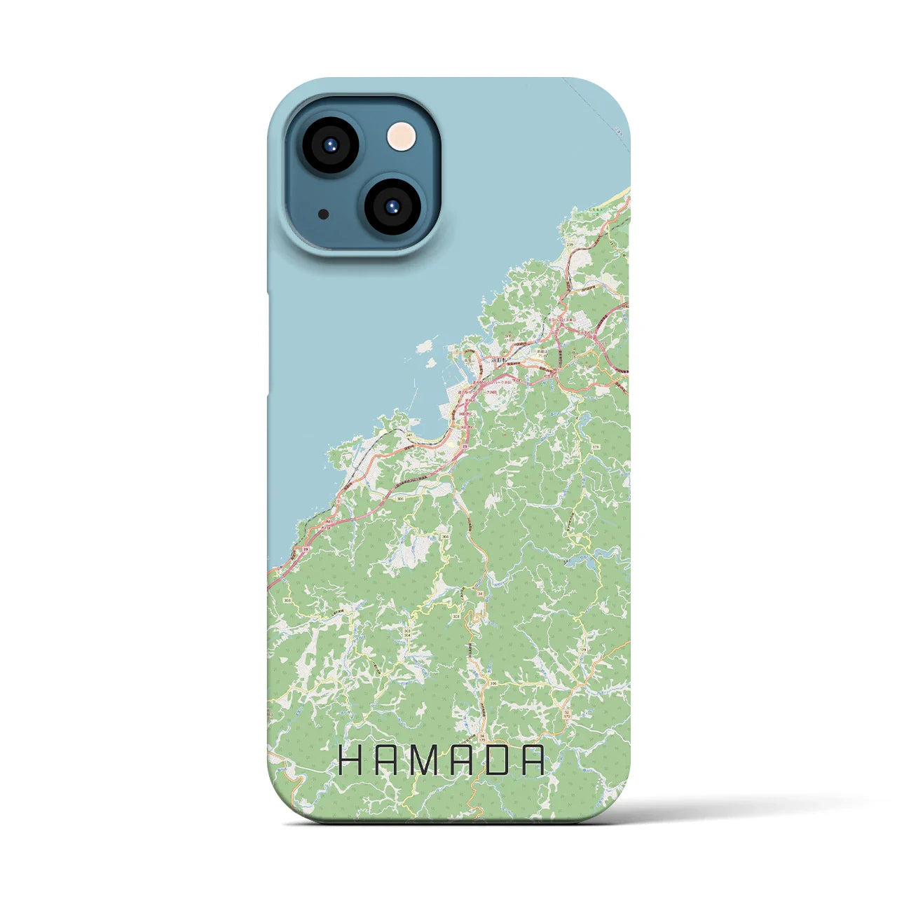 【浜田（島根県）】地図柄iPhoneケース（バックカバータイプ）