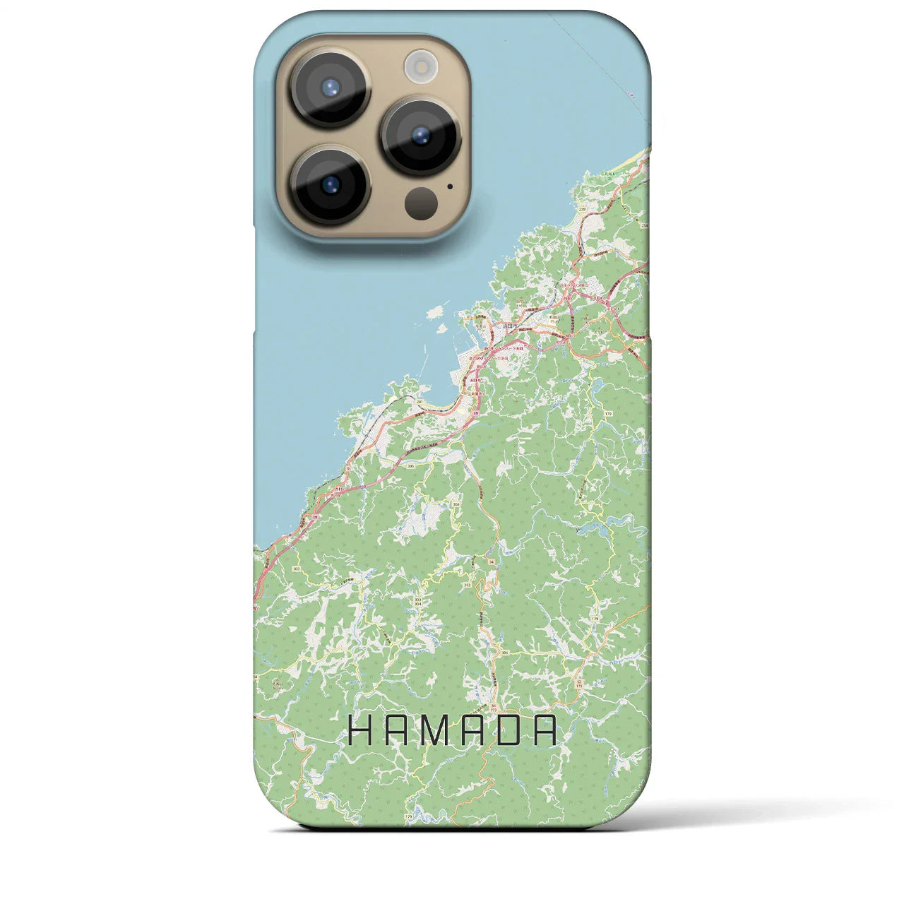 【浜田（島根県）】地図柄iPhoneケース（バックカバータイプ）