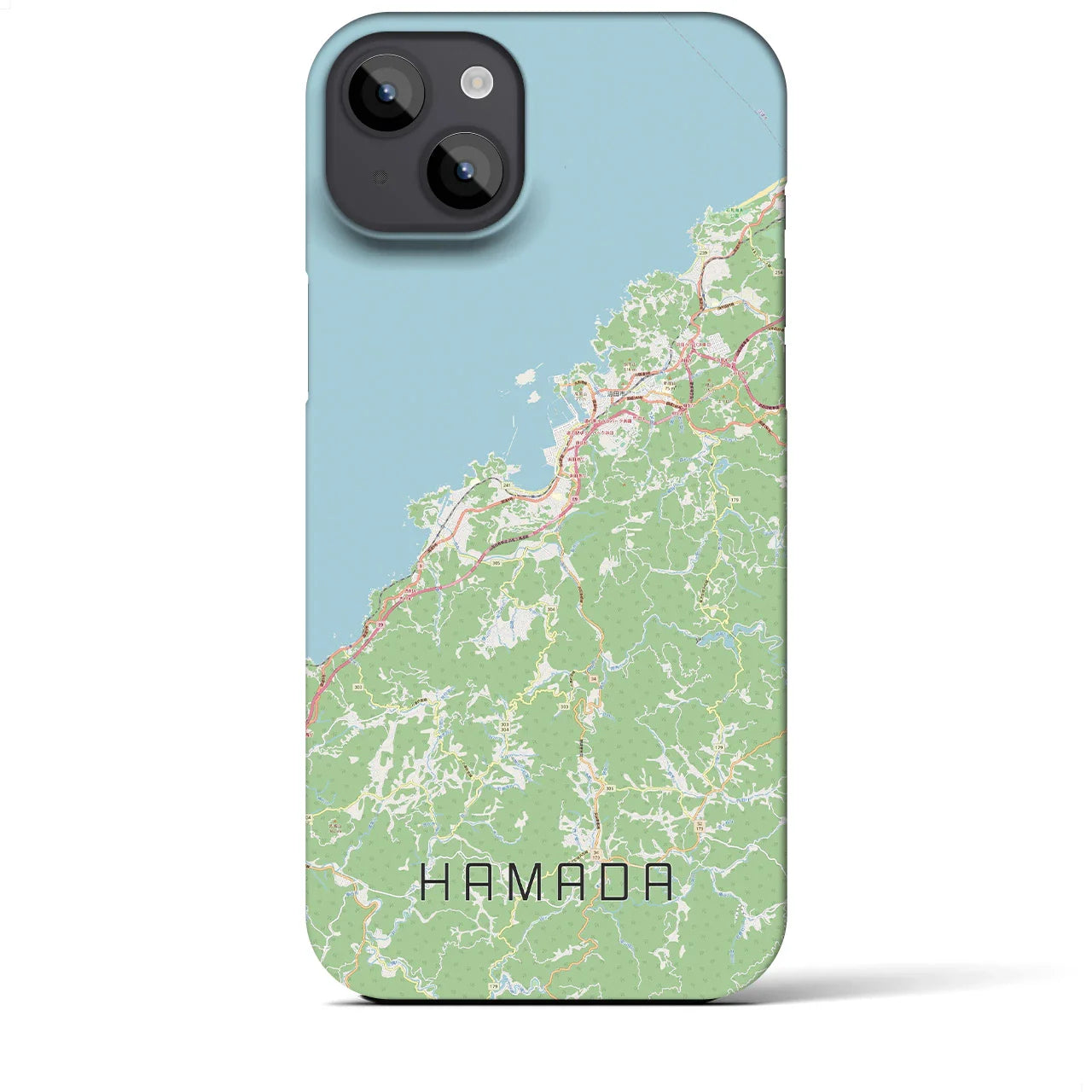 【浜田（島根県）】地図柄iPhoneケース（バックカバータイプ）