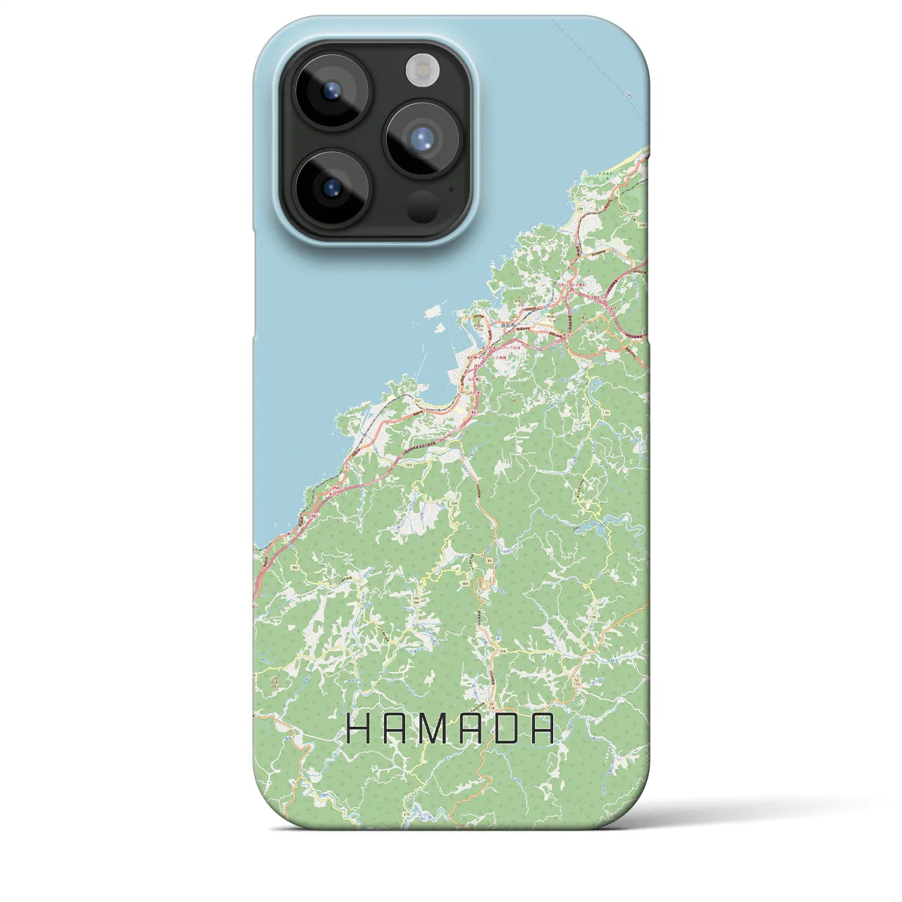 【浜田（島根県）】地図柄iPhoneケース（バックカバータイプ）