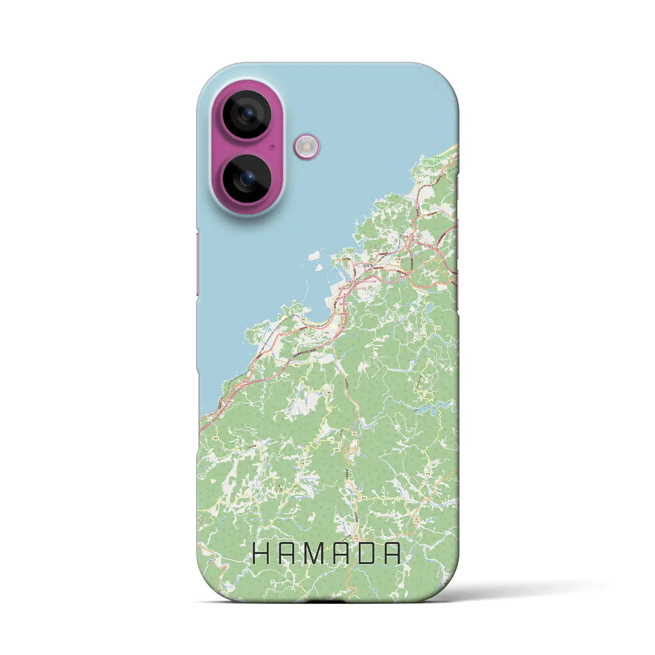 【浜田（島根県）】地図柄iPhoneケース（バックカバータイプ）