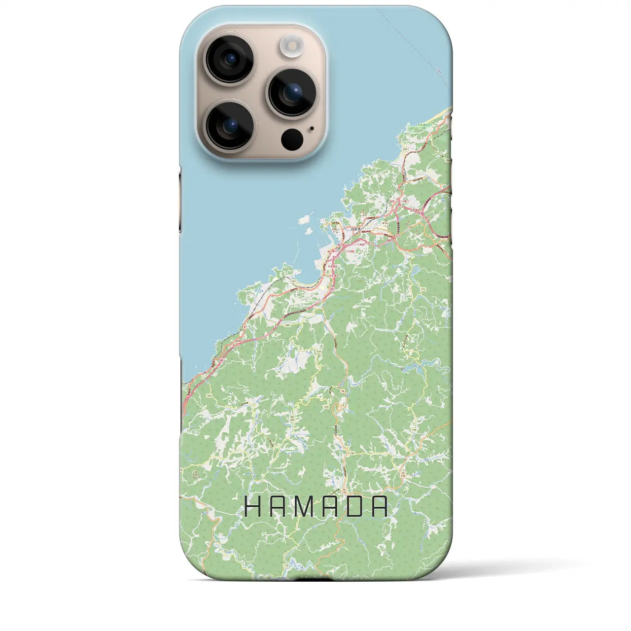 【浜田（島根県）】地図柄iPhoneケース（バックカバータイプ）