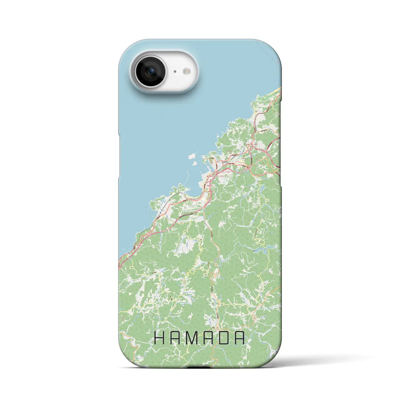 【浜田（島根県）】地図柄iPhoneケース（バックカバータイプ）