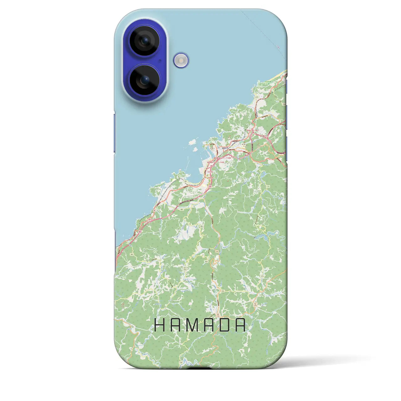 【浜田（島根県）】地図柄iPhoneケース（バックカバータイプ）ナチュラル・iPhone 16 Pro Max 用