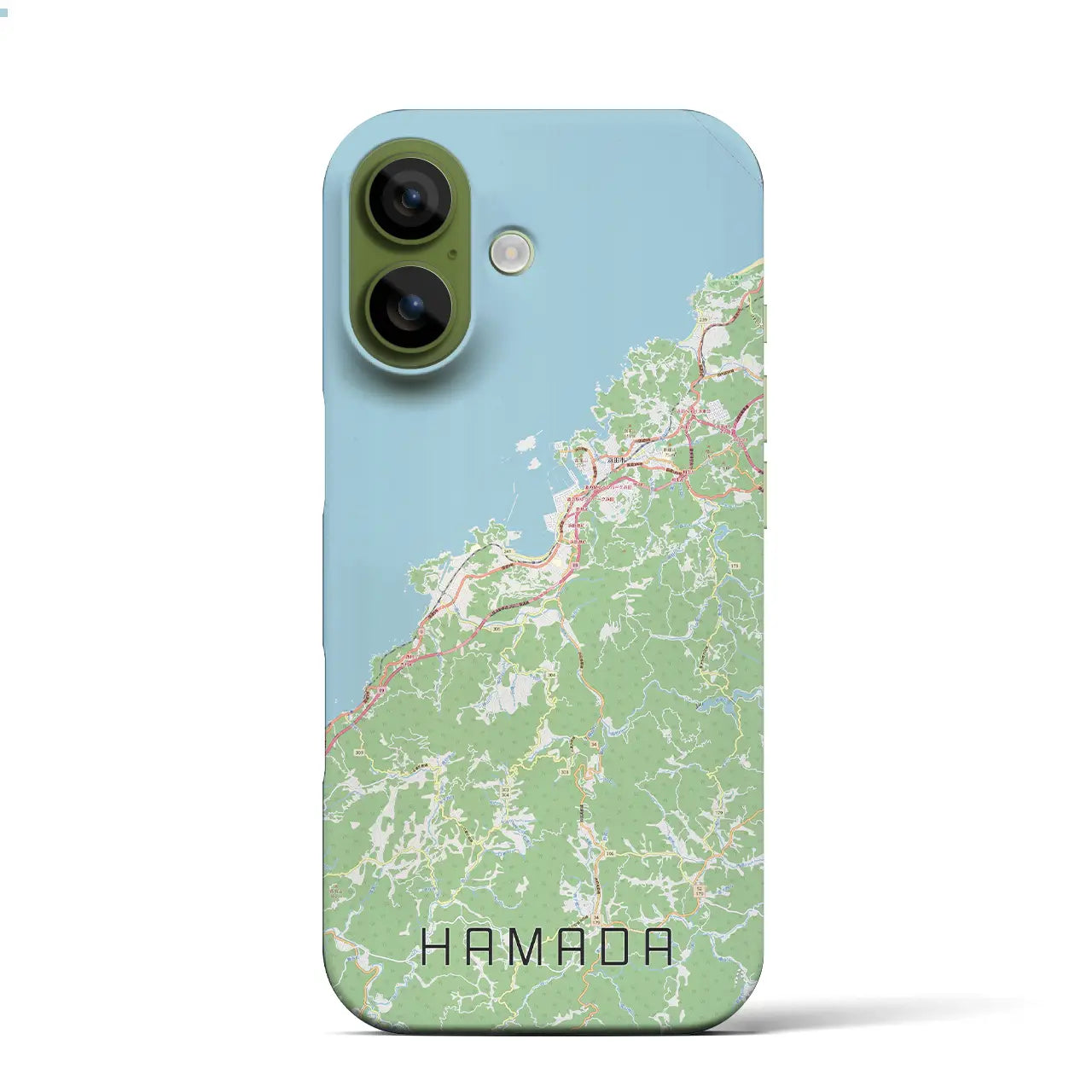 【浜田（島根県）】地図柄iPhoneケース（バックカバータイプ）