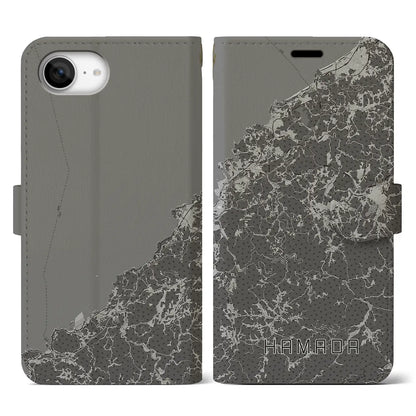 【浜田（島根県）】地図柄iPhoneケース（手帳タイプ）