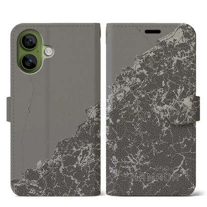 【浜田（島根県）】地図柄iPhoneケース（手帳タイプ）