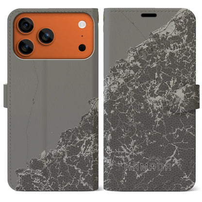 【浜田（島根県）】地図柄iPhoneケース（手帳タイプ）