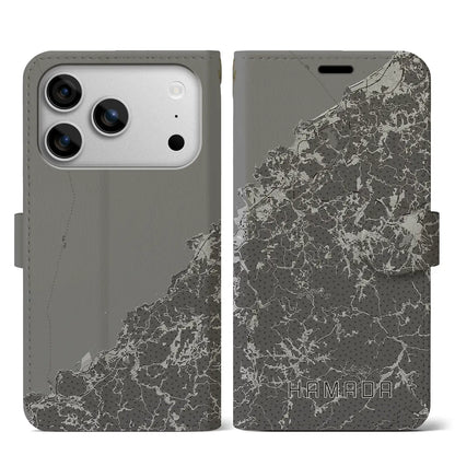 【浜田（島根県）】地図柄iPhoneケース（手帳タイプ）