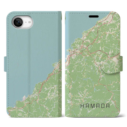 【浜田（島根県）】地図柄iPhoneケース（手帳タイプ）
