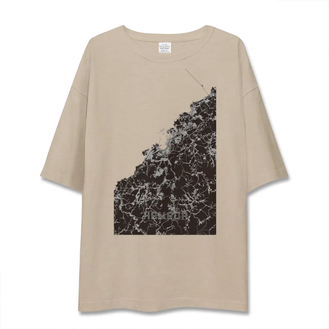 【浜田（島根県）】地図柄ビッグシルエットTシャツ