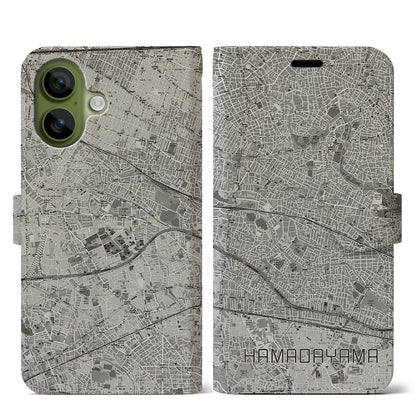 【浜田山（東京都）】地図柄iPhoneケース（手帳タイプ）