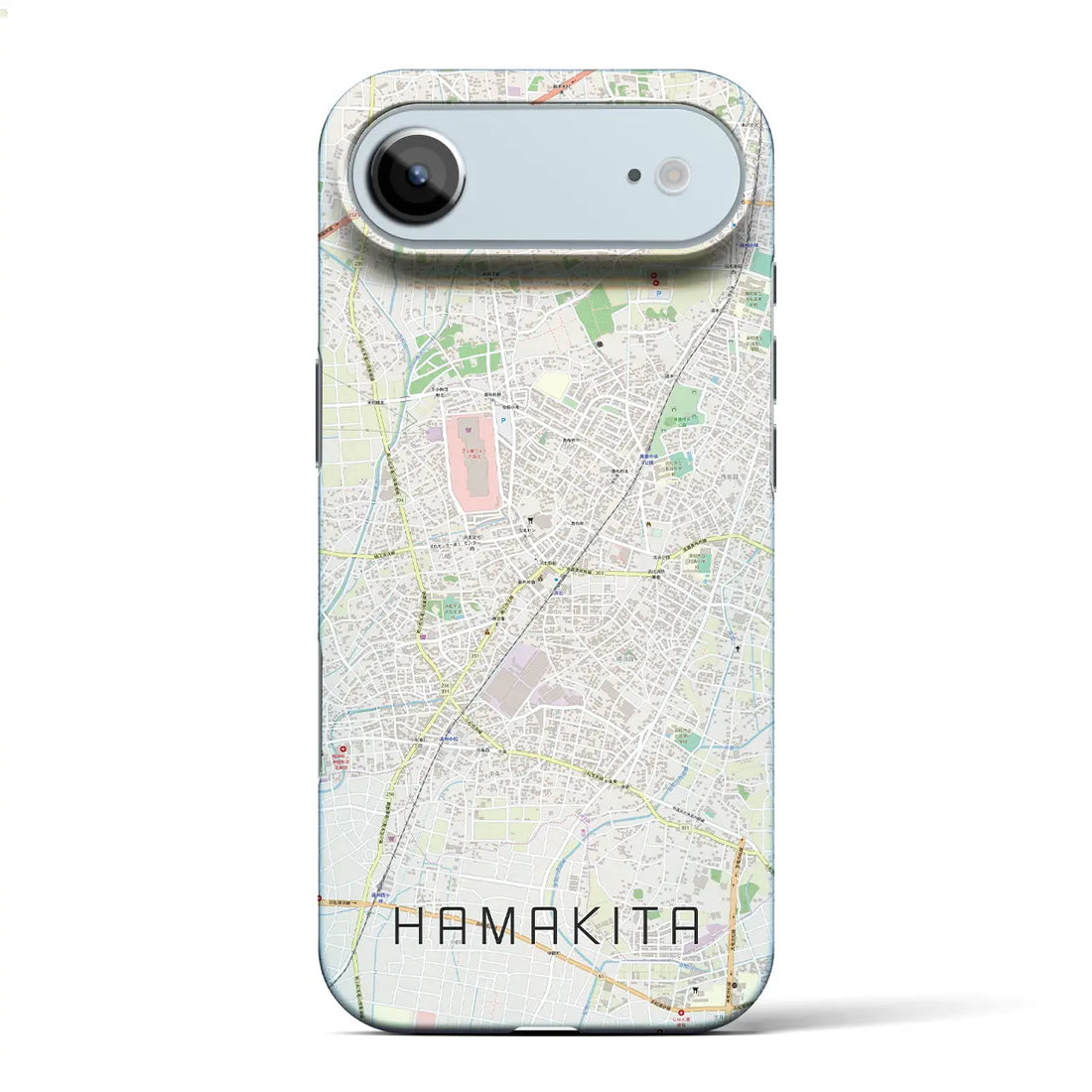 【浜北（静岡県）】地図柄iPhoneケース（バックカバータイプ）ブラック・iPhone 17 Pro Max 用