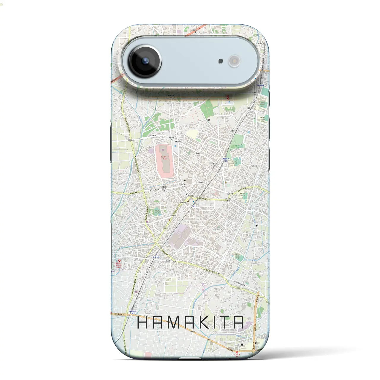 【浜北（静岡県）】地図柄iPhoneケース（バックカバータイプ）ブラック・iPhone 17 Pro Max 用