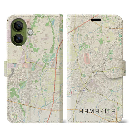 【浜北（静岡県）】地図柄iPhoneケース（手帳タイプ）