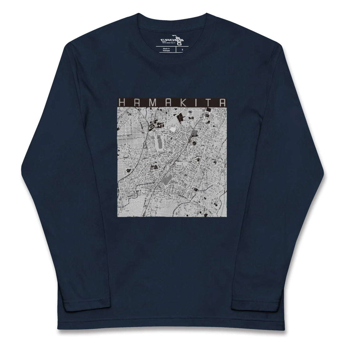 【浜北（静岡県）】地図柄ロングスリーブTシャツ