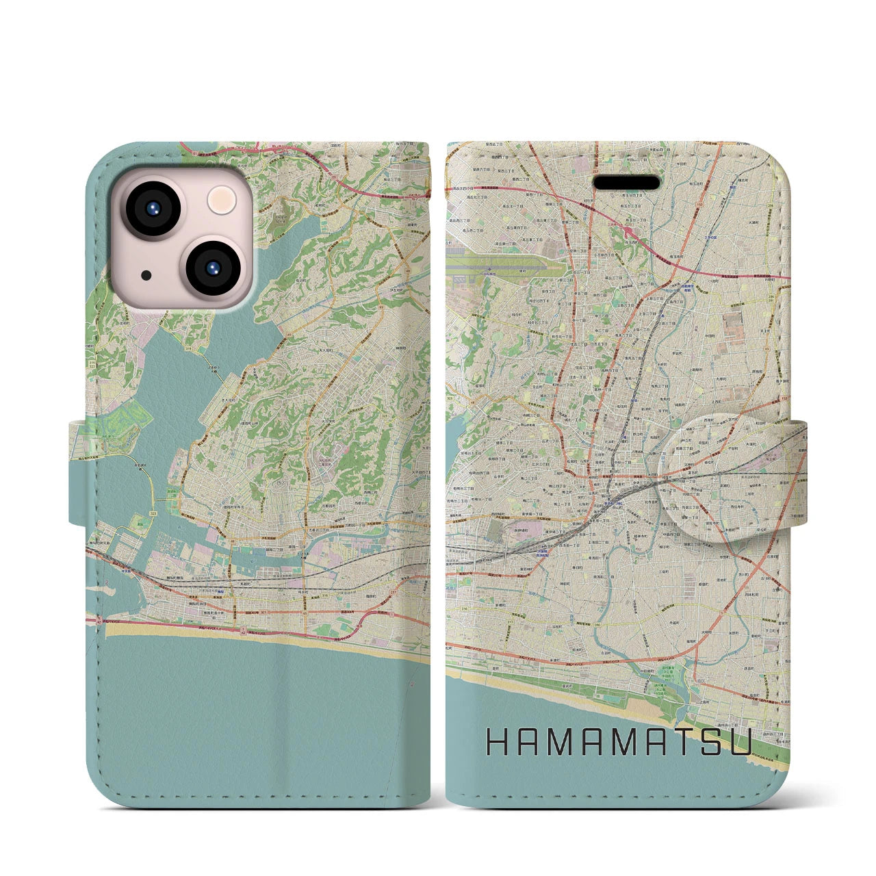 【浜松（静岡県）】地図柄iPhoneケース（手帳タイプ）