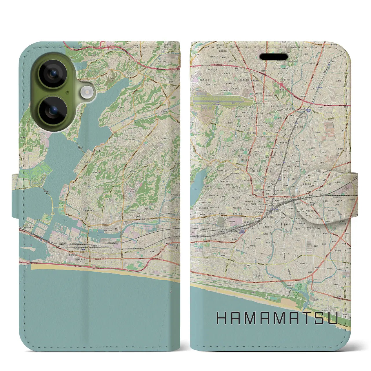 【浜松（静岡県）】地図柄iPhoneケース（手帳タイプ）