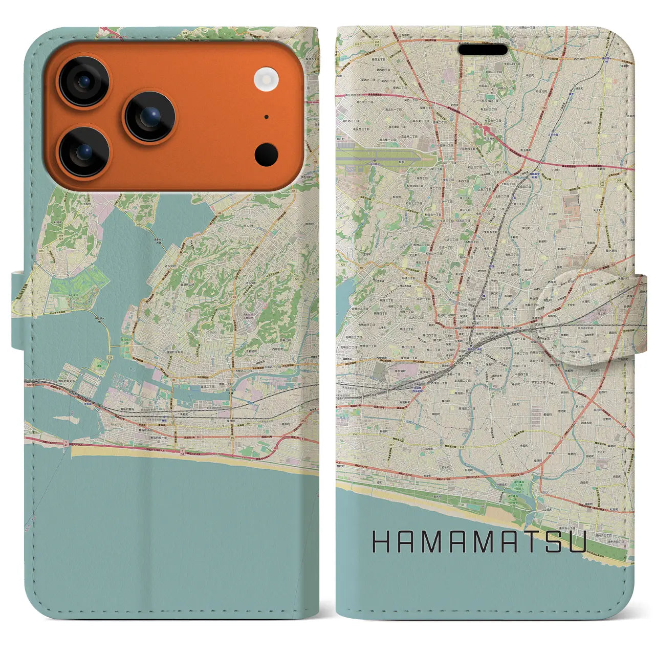 【浜松（静岡県）】地図柄iPhoneケース（手帳タイプ）